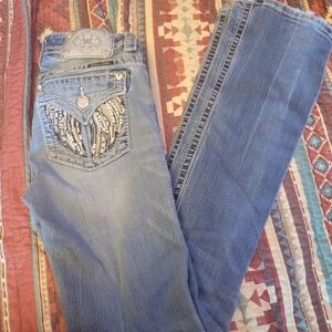 Miss me jeans bootcut, size 25. Lighter wash